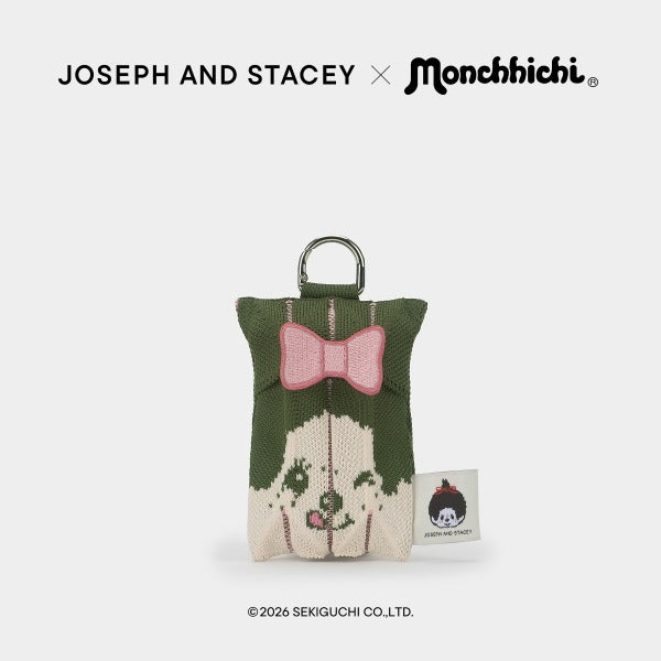 [JOSEPH AND STACEY X  monchhichi] Lucky Pleats Knit Mini Multi Pouch Monchhichi Girl JOSEPH AND STACEY  DKshop