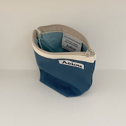 Aeiou Basic Pouch (M size) Evening sky blue Aeiou  DKshop