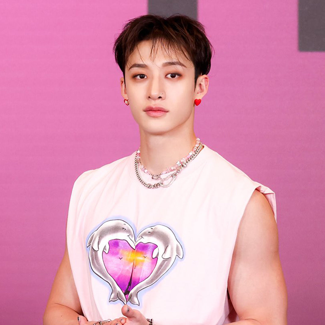 VVV High-Teen Pink Beaded Heart Toggle Necklace (Stray Kids Seungmin, Chahn WEAR) VVV  DKshop