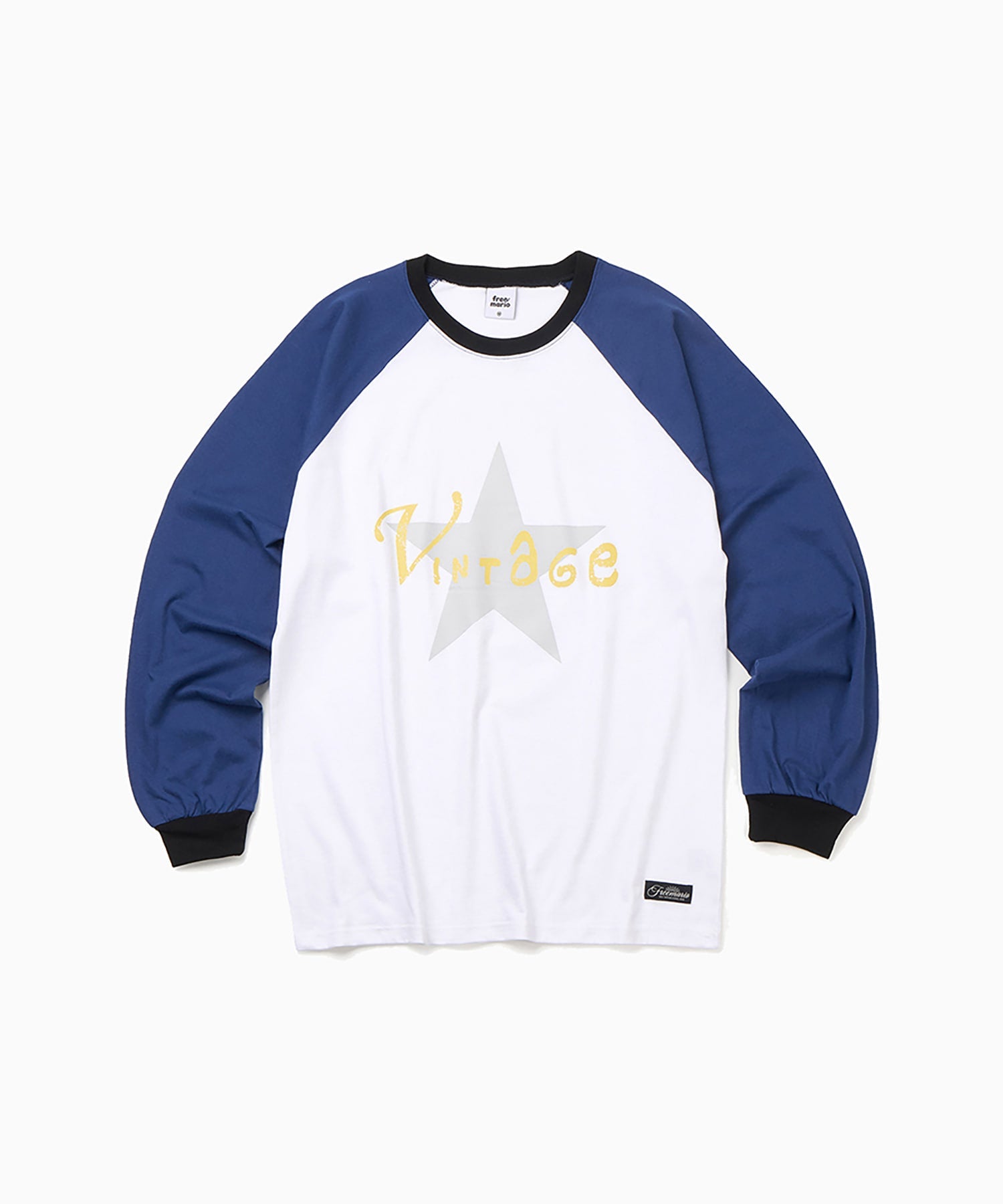 FREEMARIO 90s Vintage Star Raglan Long-Sleeve T-Shirt (TWS Dohoon Wear) FREEMARIO  DKshop