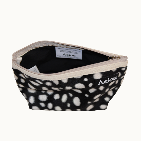 Aeiou Basic Pouch (L size) Velboa Bambi Black Aeiou  DKshop