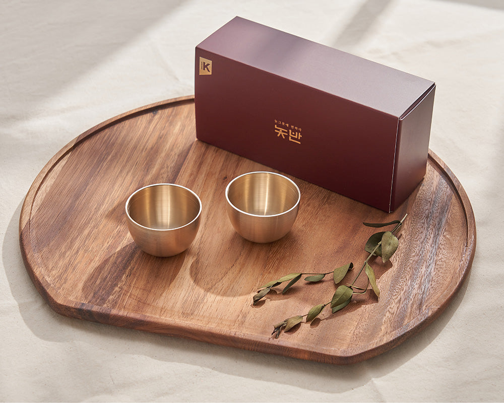 NOBBAN Bangjja Yugi Bronze Soju glass set for 2 people NOBBAN  DKshop