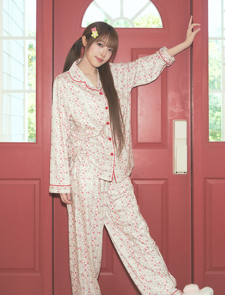 Judy N Vintage Floral Clean Fit Long Sleeve Pajama Set (CHOI YENA Wear) Judy N  DKshop