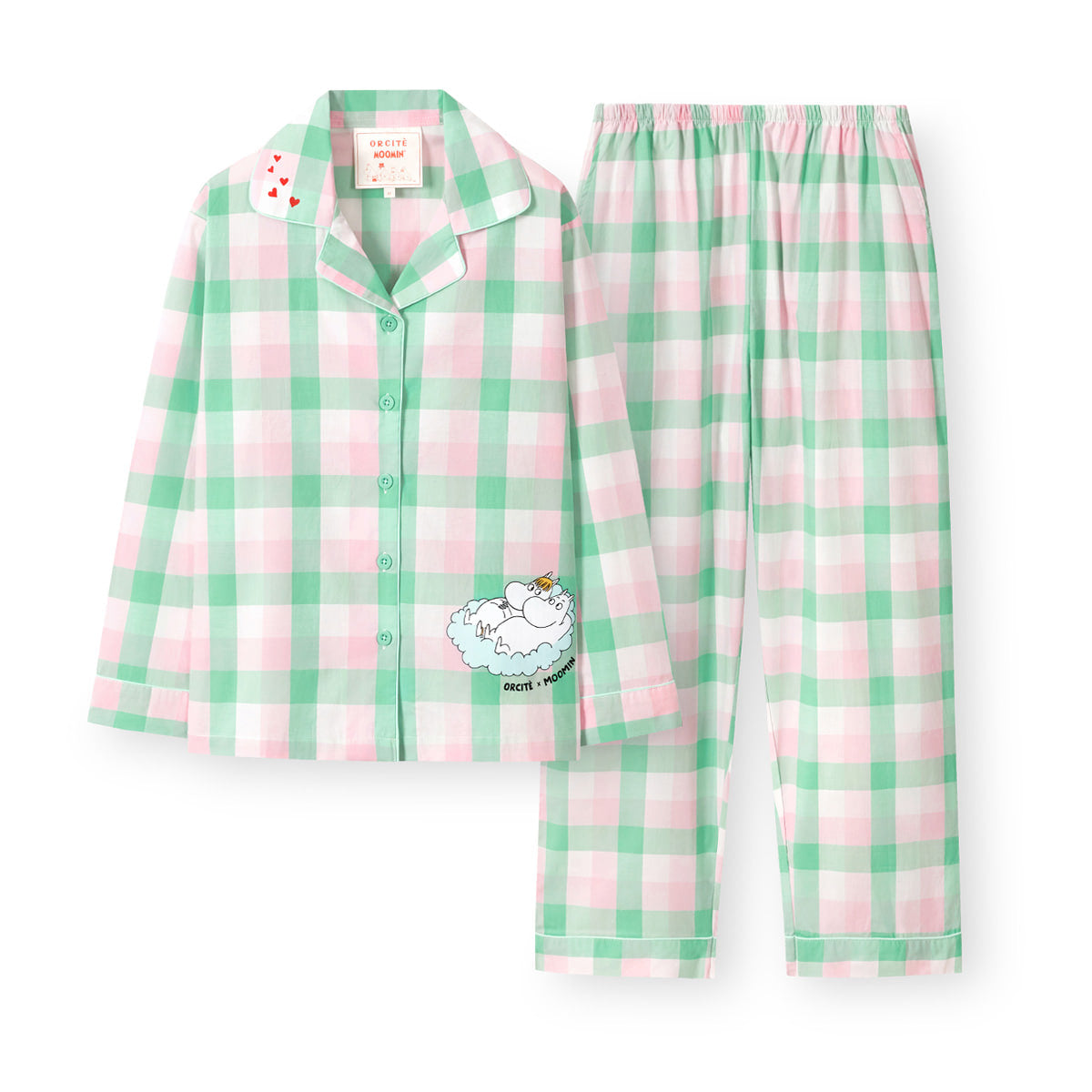 ORSITÉ F013 MOOMIN CHECK PAJAMA SET (Hearts2Hearts Wear) ORSITÉ  DKshop