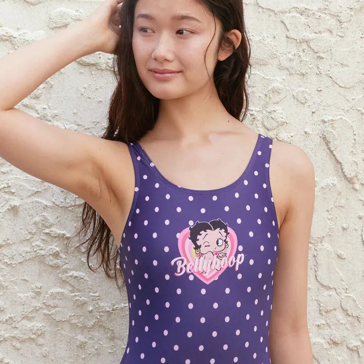 [LOOPLOOP X Betty Boop] U-Back One-Piece Swimsuit LOOPLOOP  DKshop