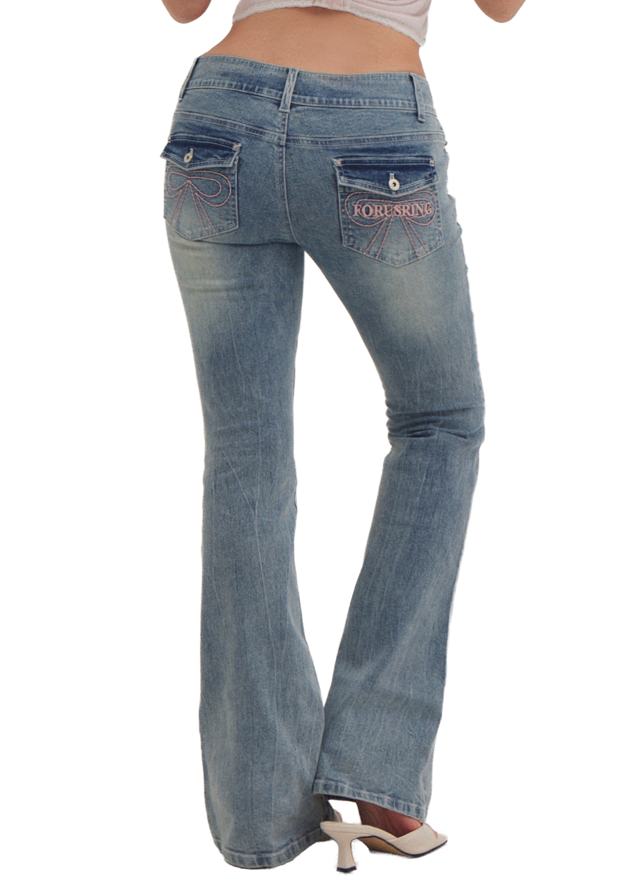 FOURSRING RIBBON STITCH BOOTCUT JEANS (H2H IAN WEAR) FOURSRING  DKshop