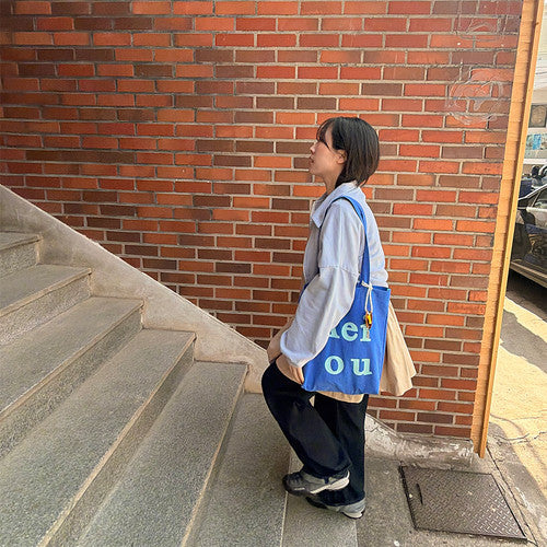 Aeiou Logo Bag (Cotton 100%) Aquamarine Aeiou  DKshop