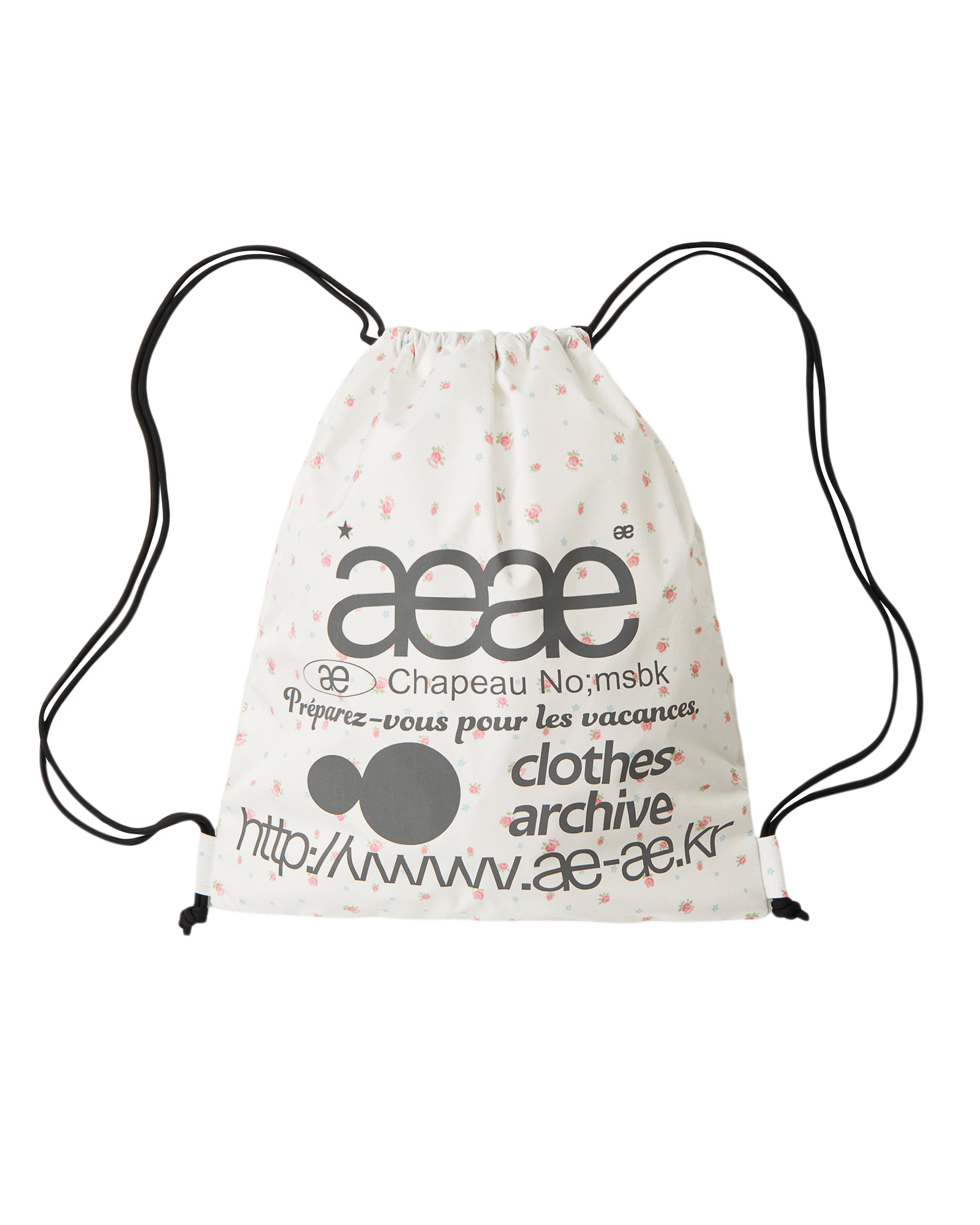 aeae Web Logo Flower Gym Sack 2 colors aeae  DKshop