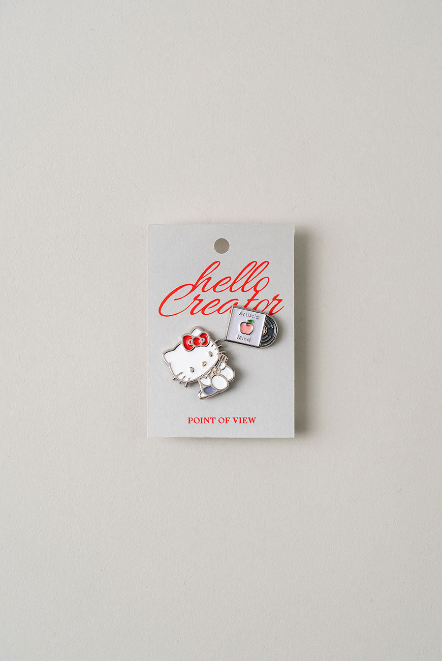 [POV X Hello Kitty] Pin Badge 9 types POINT OF VIEW  DKshop