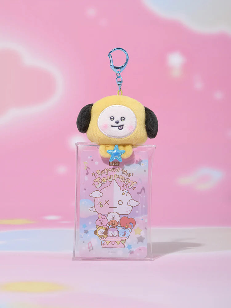 BT21 BEYOND THE JOURNEY CLEAR PLUSH POUCH KEYRING BT21  DKshop