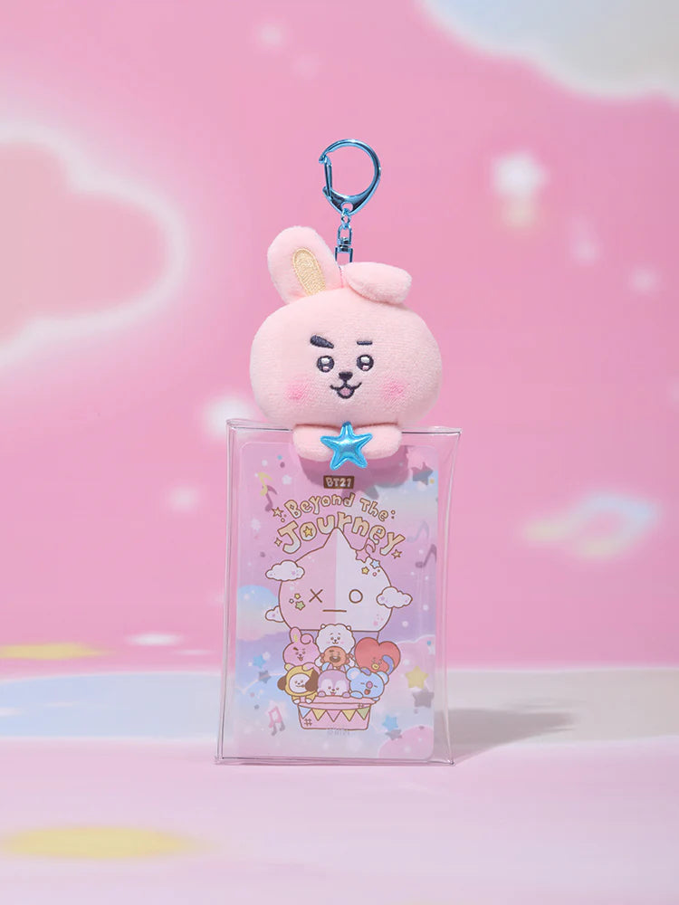 BT21 BEYOND THE JOURNEY CLEAR PLUSH POUCH KEYRING BT21  DKshop