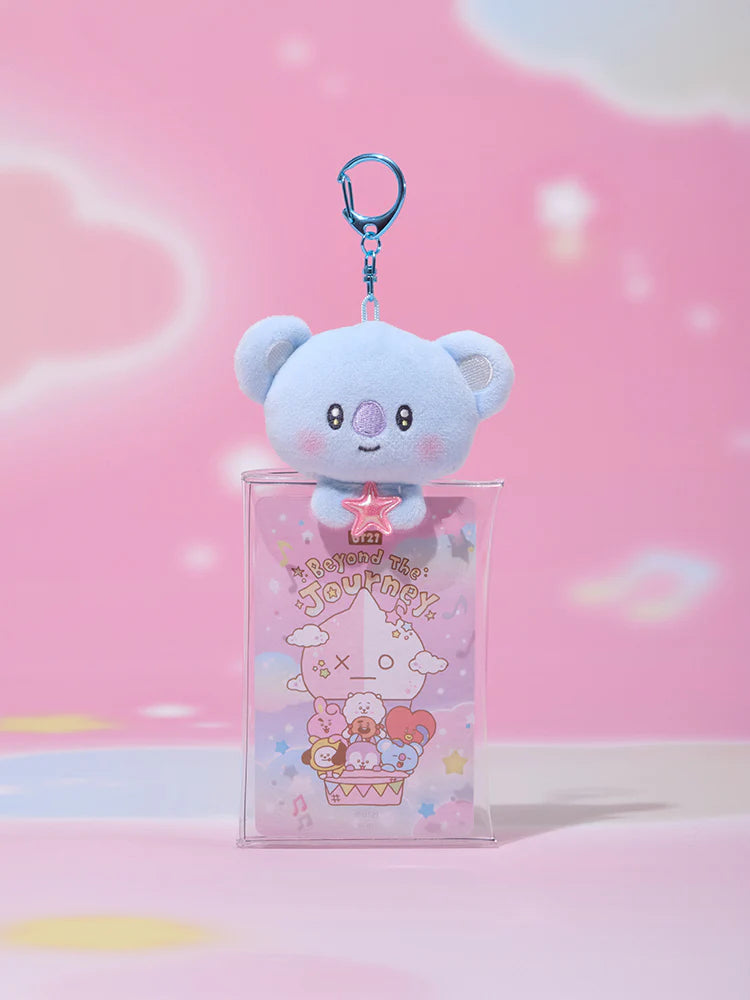 BT21 BEYOND THE JOURNEY CLEAR PLUSH POUCH KEYRING BT21  DKshop