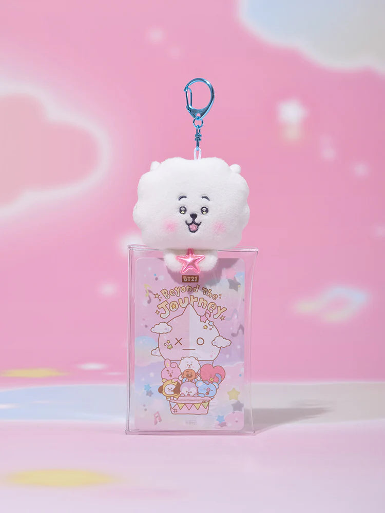 BT21 BEYOND THE JOURNEY CLEAR PLUSH POUCH KEYRING BT21  DKshop
