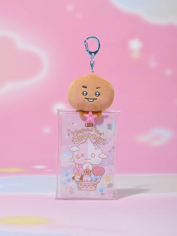 BT21 BEYOND THE JOURNEY CLEAR PLUSH POUCH KEYRING BT21  DKshop