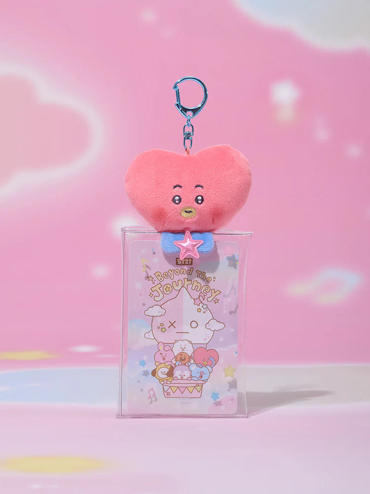 BT21 BEYOND THE JOURNEY CLEAR PLUSH POUCH KEYRING BT21  DKshop