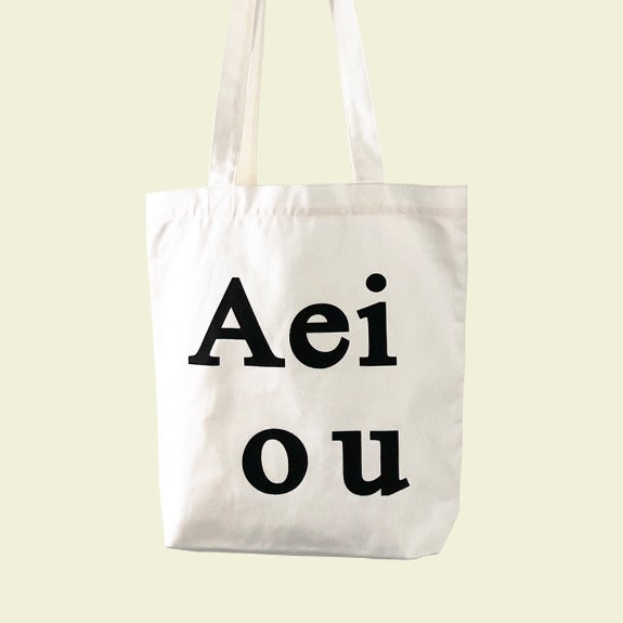 Aeiou Logo Bag (Cotton 100%) White Aeiou  DKshop
