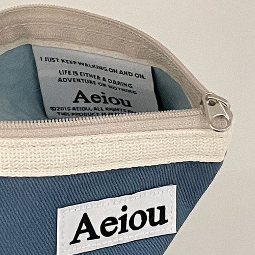 Aeiou Basic Pouch (M size) Evening sky blue Aeiou  DKshop