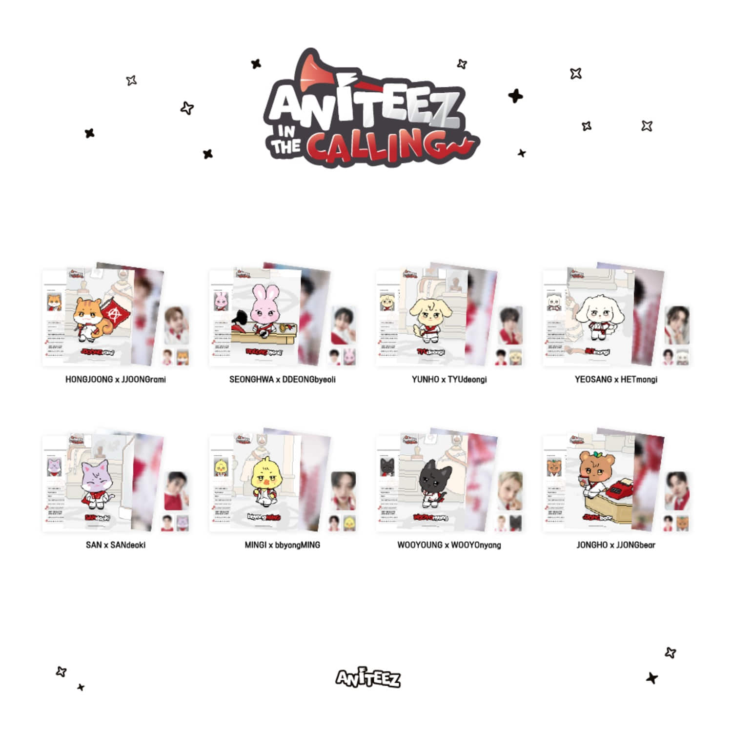 [PRE-ORDER] ATEEZ - [ANITEEZ IN THE CALLING] CALLING PROFILE HOLDER SET ATEEZ  DKshop