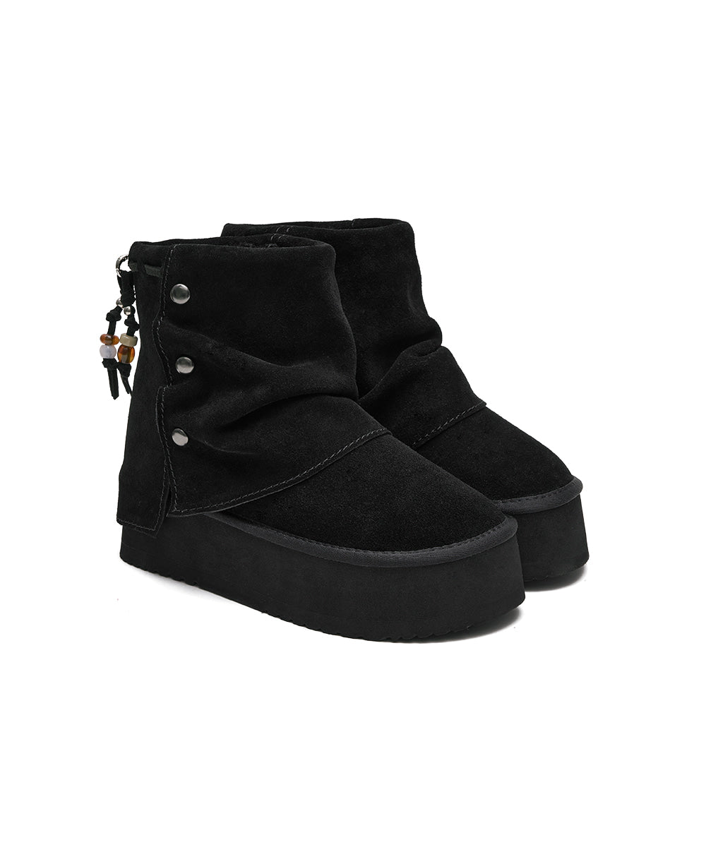 Rockfish Weatherwear] STUD MAXI FOLDED BOOTS SHORT