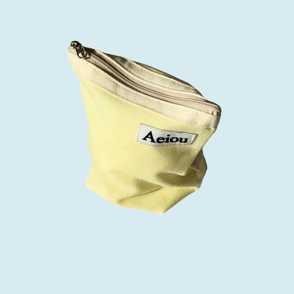 Aeiou Basic Pouch (M size) Lemon Juice Aeiou  DKshop