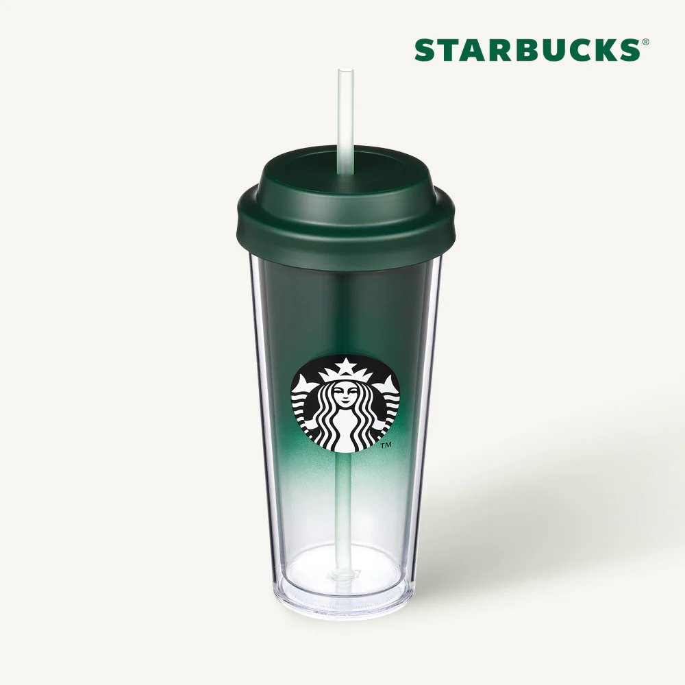 New Starbucks Reusable Cold Cup Replacement Lid And Green Straw Only (No Cup)