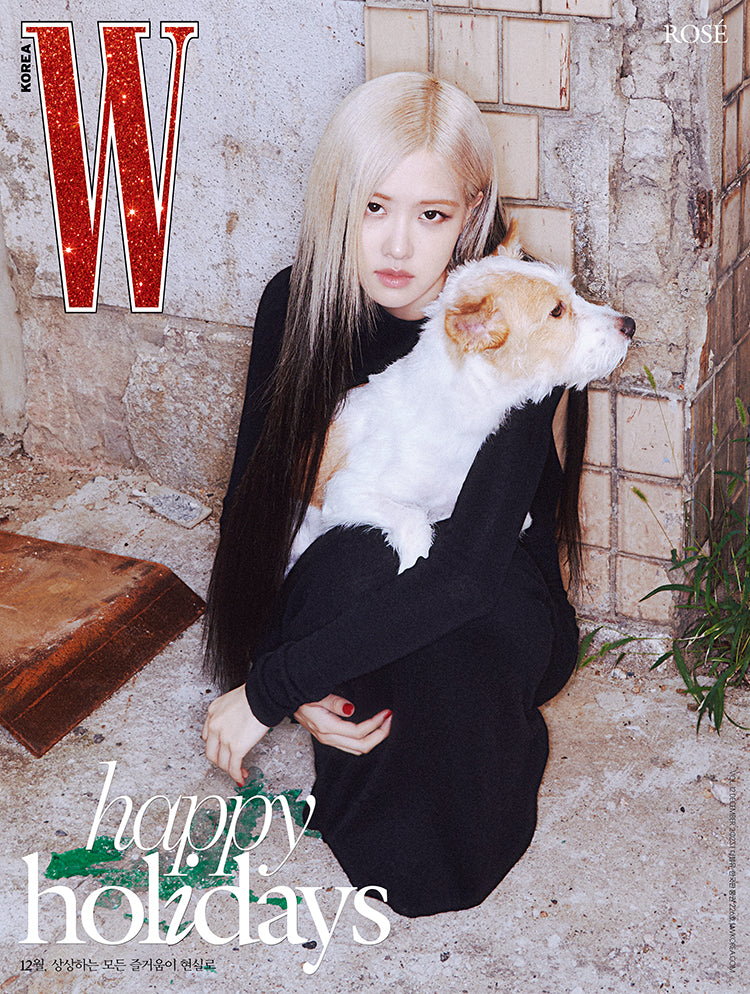 W Volume 12 KOREA MAGAZINE 2023.12 A VER. (COVER : BLACKPINK ROSE) | DKshop