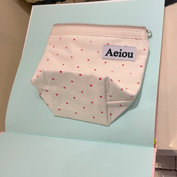 Aeiou Basic Pouch (M size) Red Fruits and Snow Aeiou  DKshop