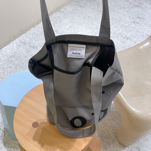 Aeiou Logo Bag (Cotton 100%) City Gray Aeiou  DKshop