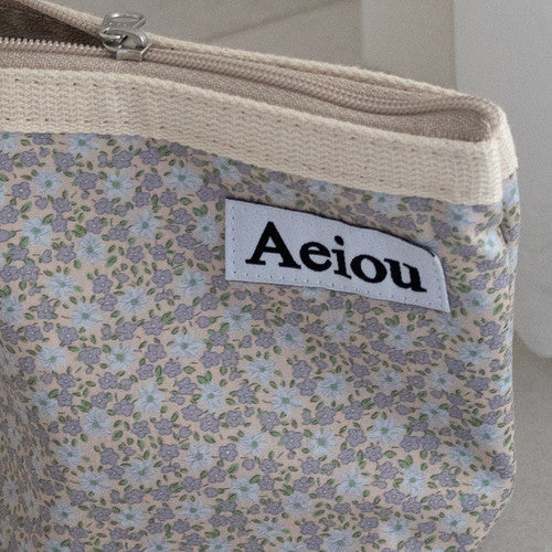 Aeiou Basic Pouch (L size) Tiny Wild Flower Violet Aeiou  DKshop