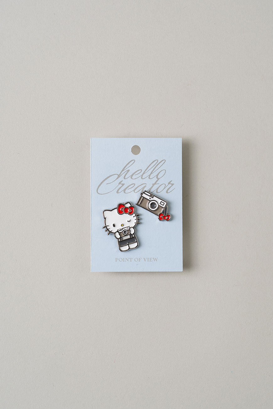 [POV X Hello Kitty] Pin Badge 9 types POINT OF VIEW  DKshop