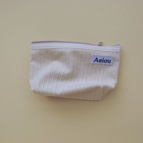 Aeiou Basic Pouch (L size) Popcorn Corduroy Aeiou  DKshop