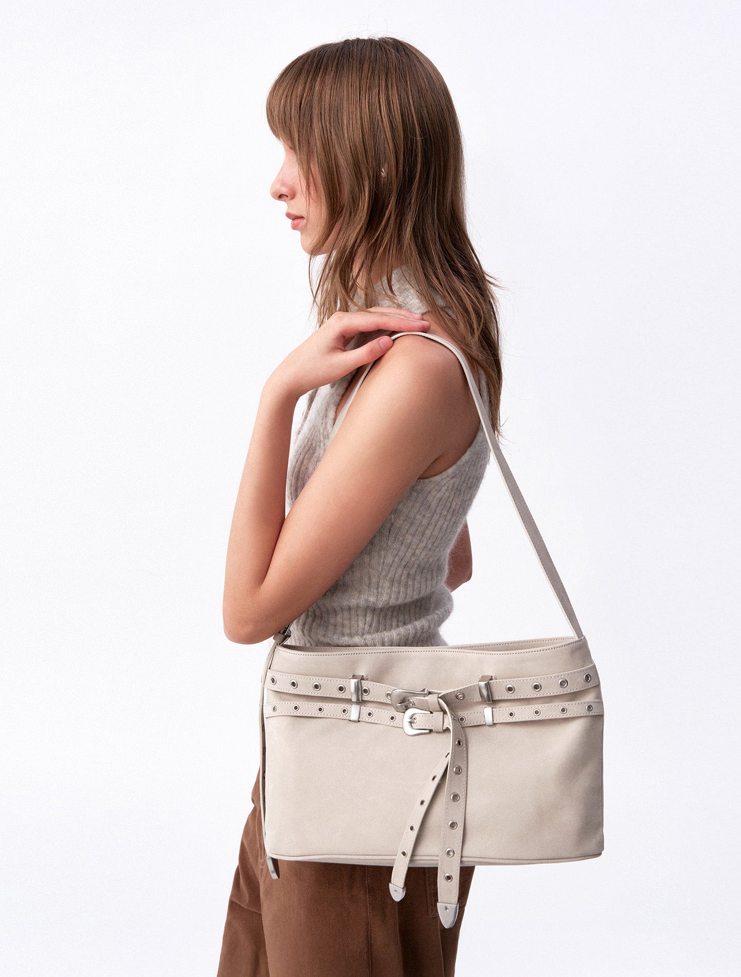 Avie muah Belt Layer Leather Large Bag Avie muah  DKshop