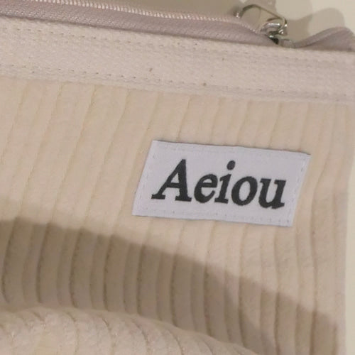 Aeiou Basic Pouch (L size) Popcorn Corduroy Aeiou  DKshop