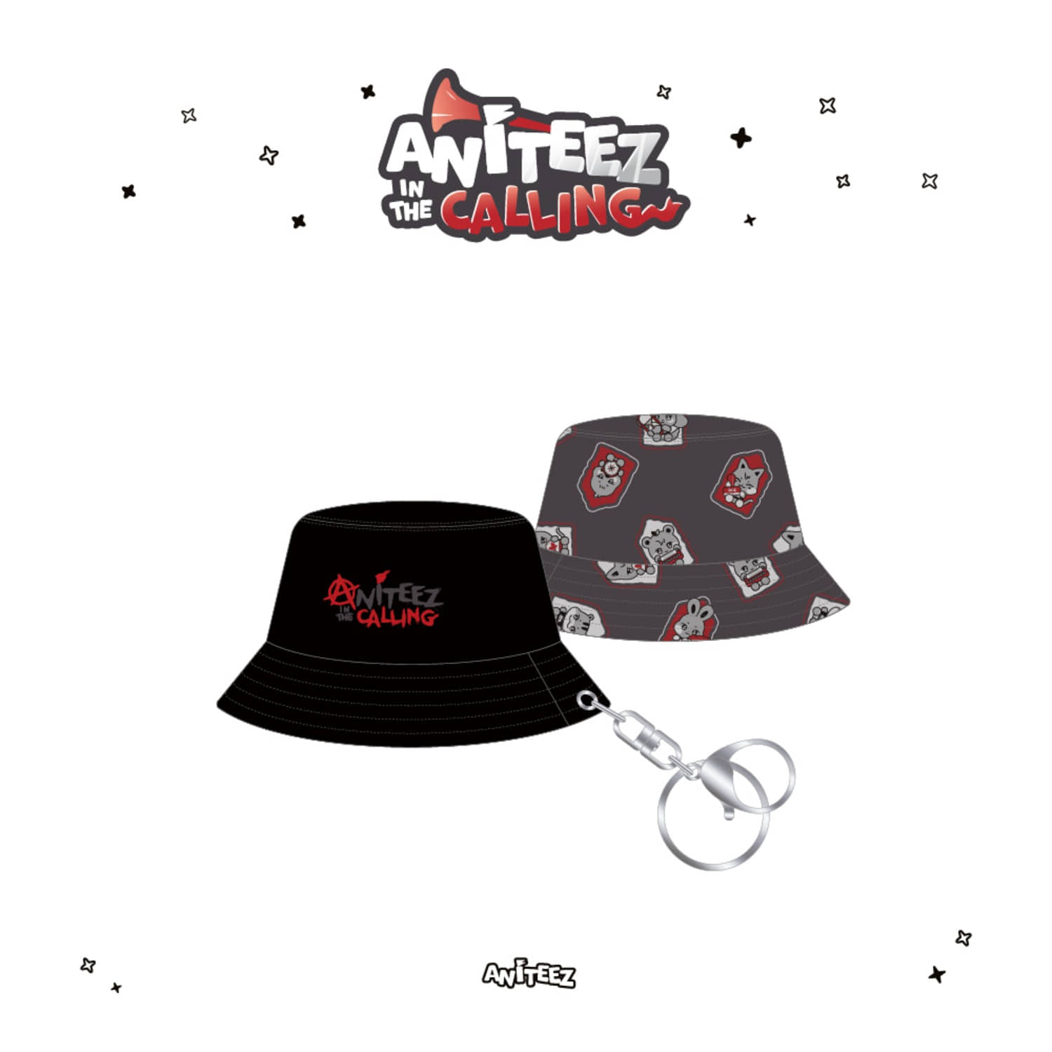 [PRE-ORDER] ATEEZ - [ANITEEZ IN THE CALLING] BUCKET HAT KEYCHAIN ATEEZ  DKshop