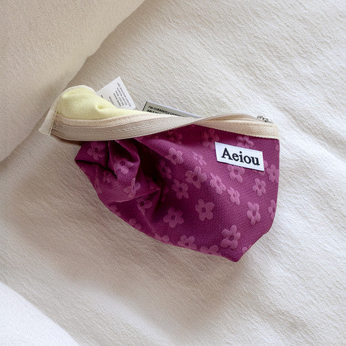 Aeiou Basic Pouch (L size) Jelly Flower Raspberry Aeiou  DKshop