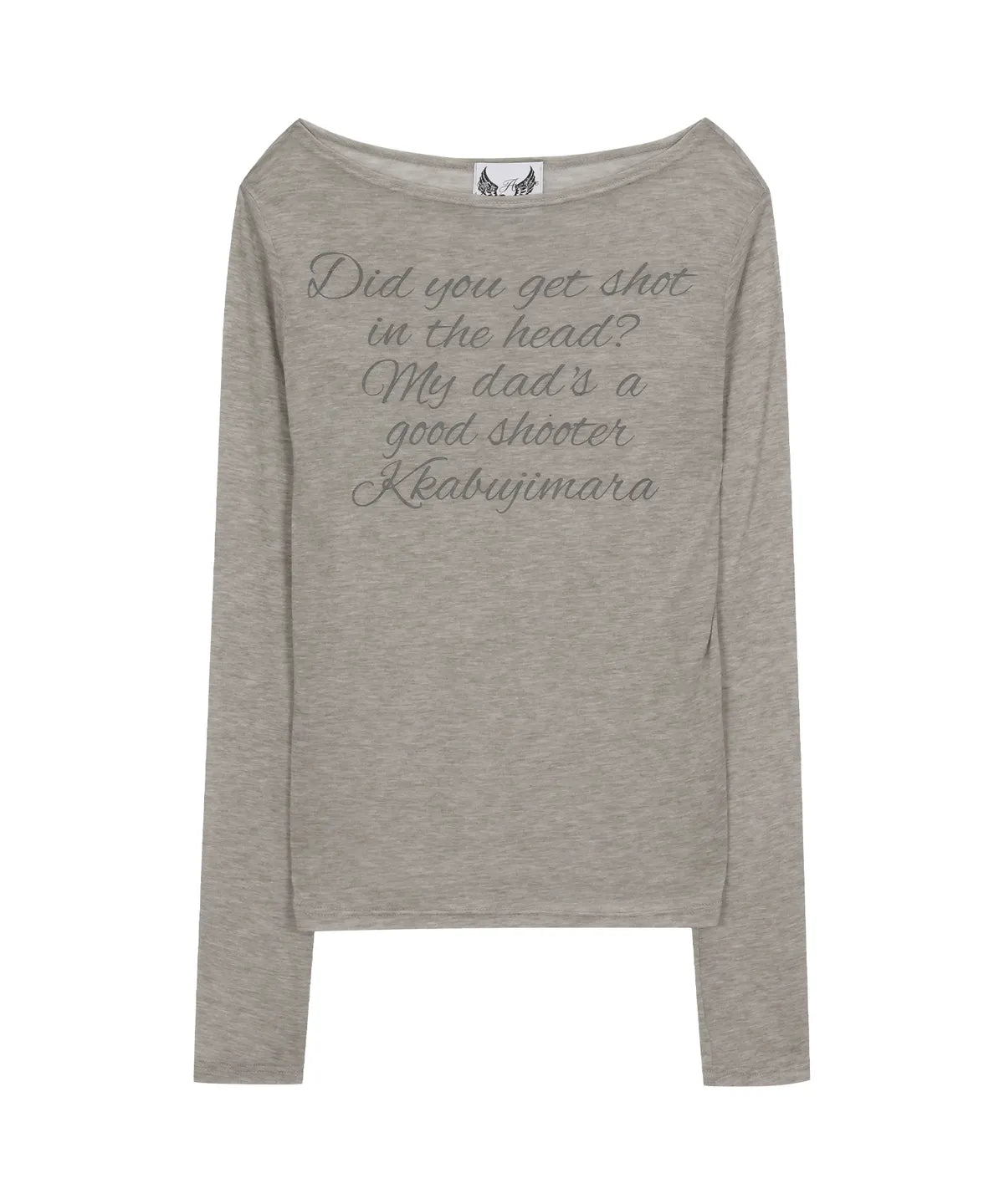 Gila Archive LETTERING SHEER LONG SLEEVE (BLACKPINK Jennie WEAR) Gila Archive  DKshop