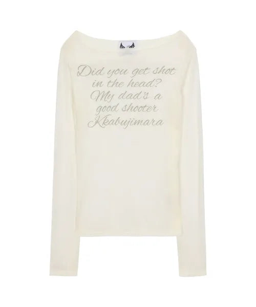 Gila Archive LETTERING SHEER LONG SLEEVE (BLACKPINK Jennie WEAR) Gila Archive  DKshop