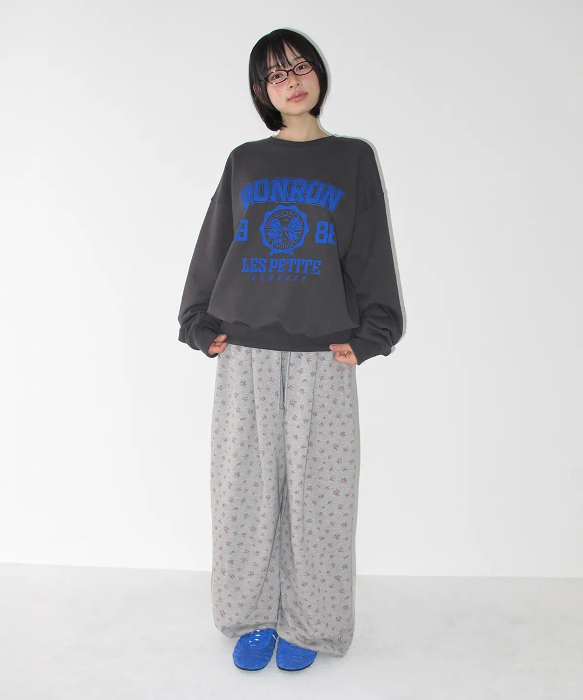 ronron Floral Wide Sweat Pants ronron  DKshop