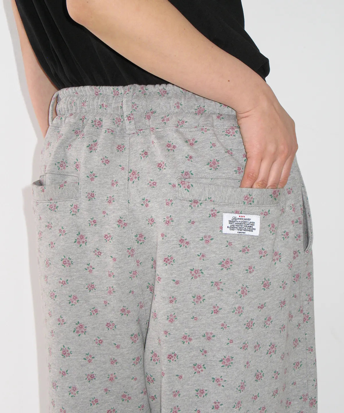 ronron Floral Wide Sweat Pants ronron  DKshop