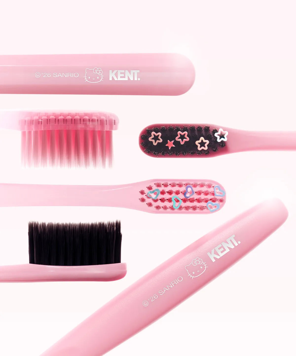 [KENT X Hello Kitty] Original Head Ultra-Fine Bristle Toothbrush 6p KENT  DKshop