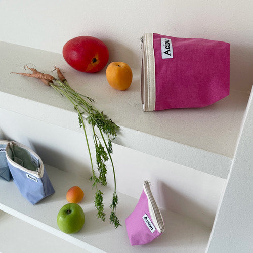 Aeiou Basic Pouch (M size) Watermelon Pink Aeiou  DKshop