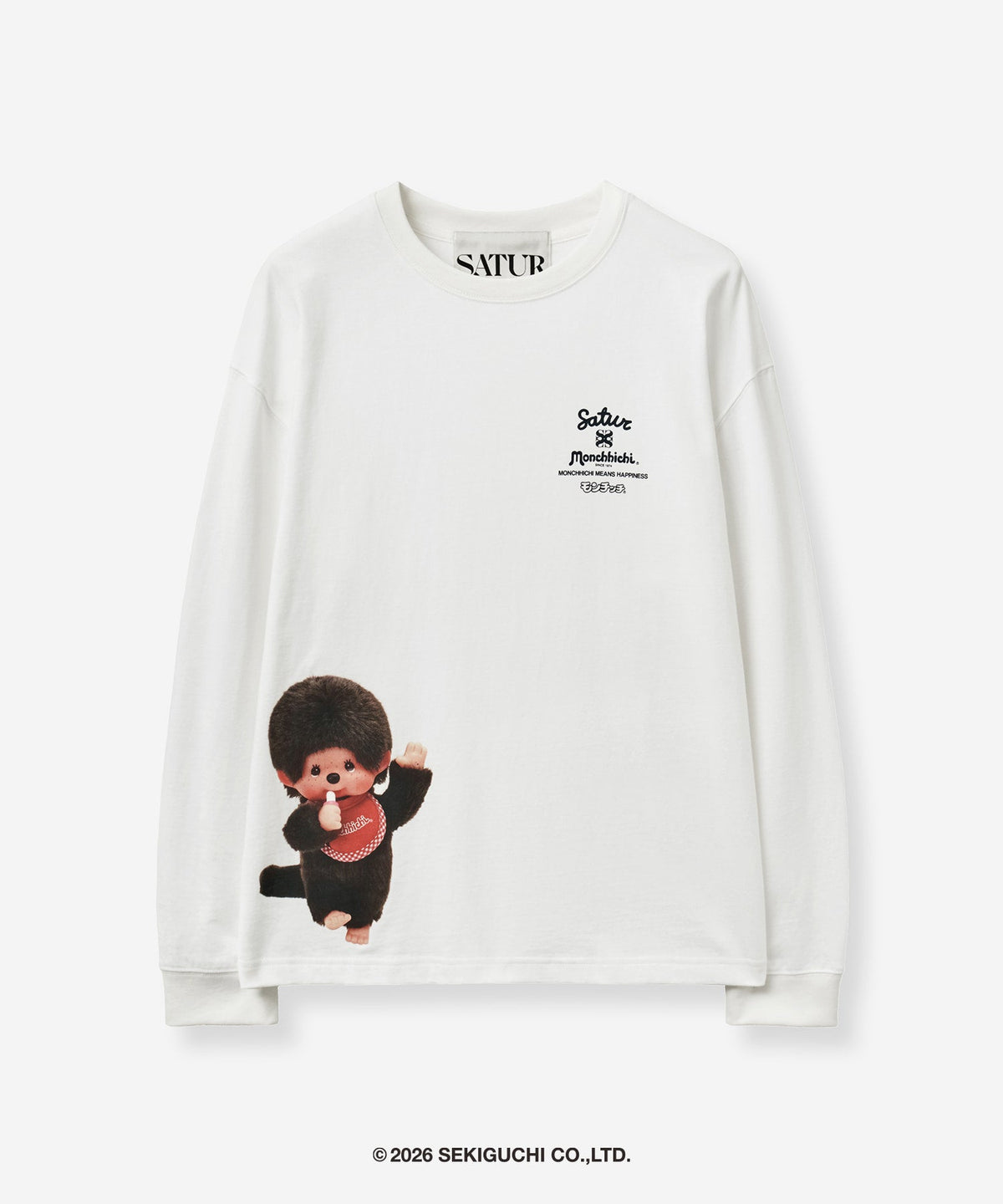 [SATUR × MONCHHICHI] Happiness Long Sleeve SATUR  DKshop