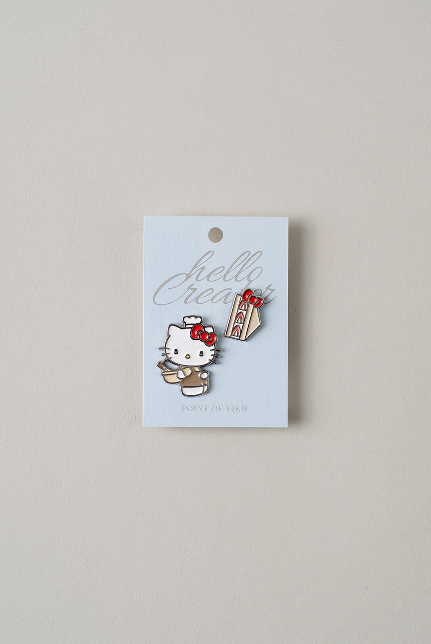 [POV X Hello Kitty] Pin Badge 9 types POINT OF VIEW  DKshop