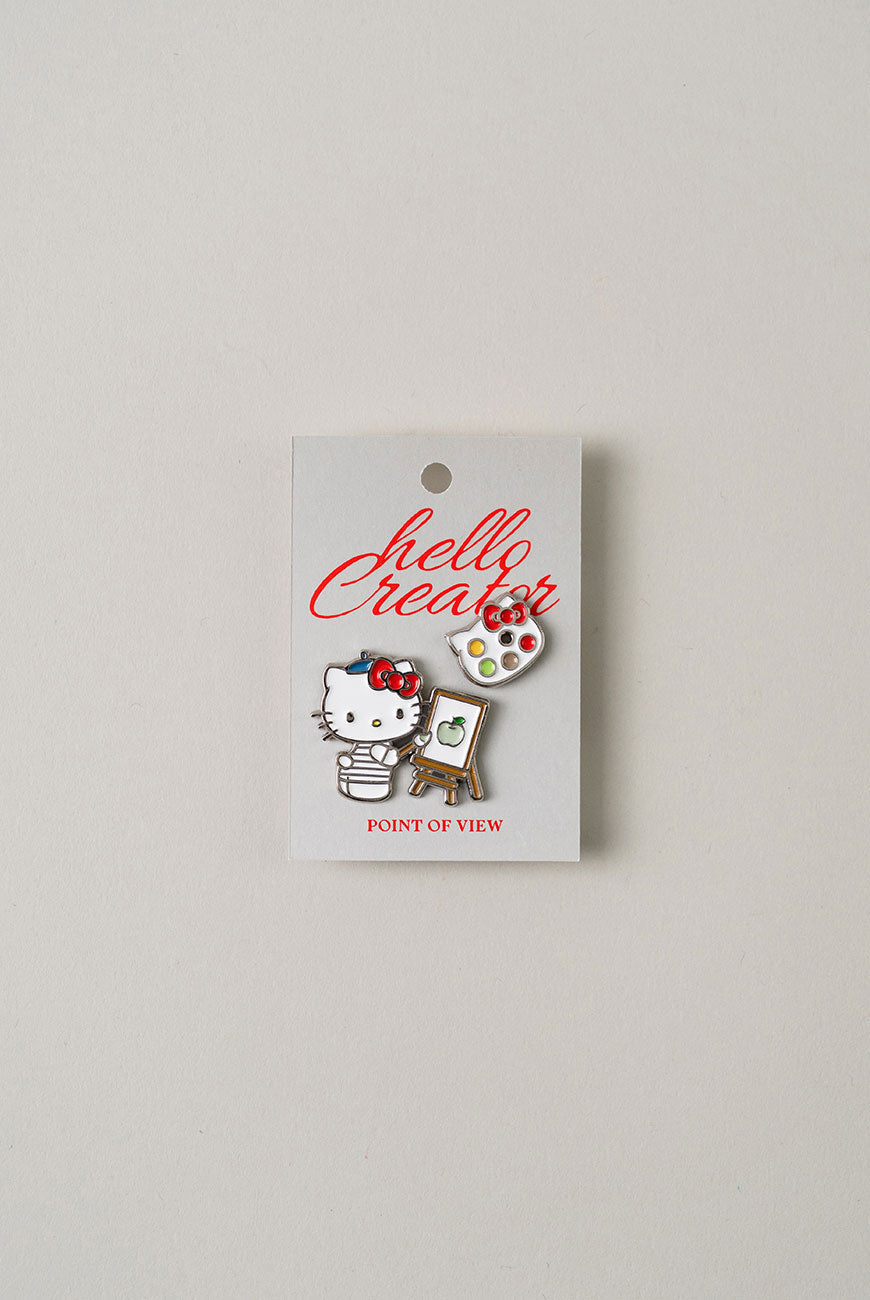 [POV X Hello Kitty] Pin Badge 9 types POINT OF VIEW  DKshop