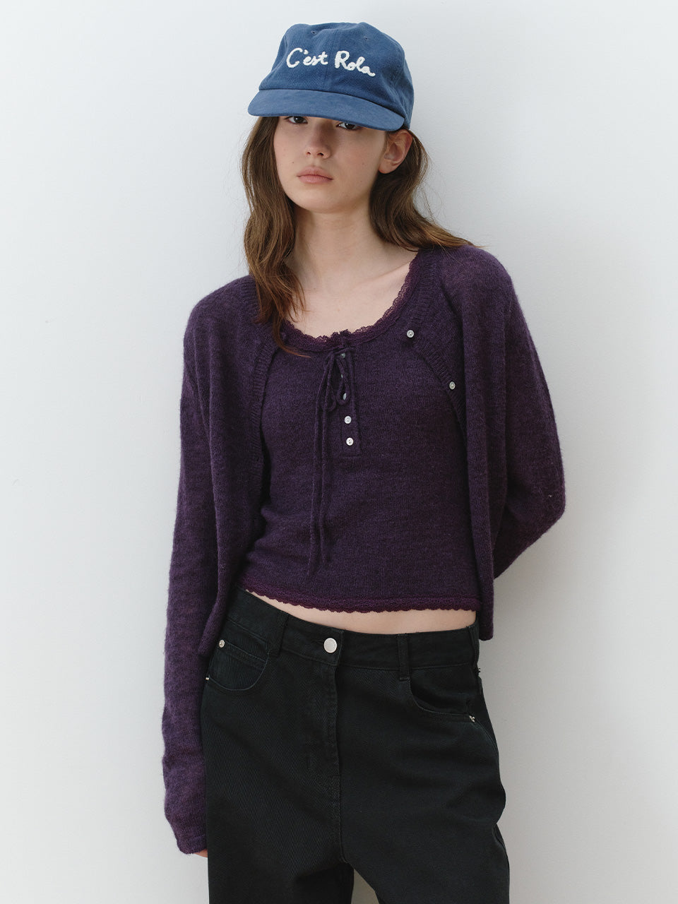 rolarola SCALLOP CARDIGAN SET MINT (Jang Wonyoung WEAR) rolarola  DKshop