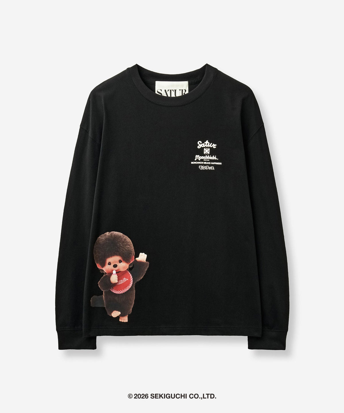 [SATUR × MONCHHICHI] Happiness Long Sleeve SATUR  DKshop