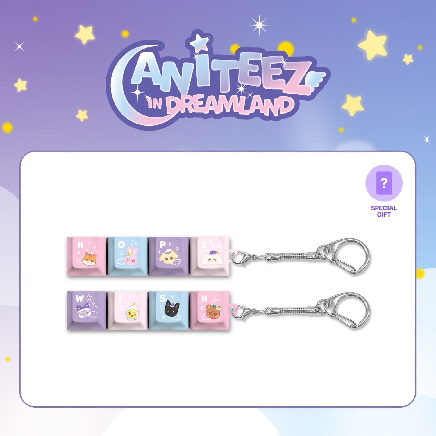 ATEEZ - [ANITEEZ IN DREAMLAND] KEY-CAP KEYRING