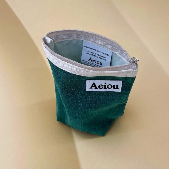 Aeiou Basic Pouch (M size) Rainy Forest Aeiou  DKshop