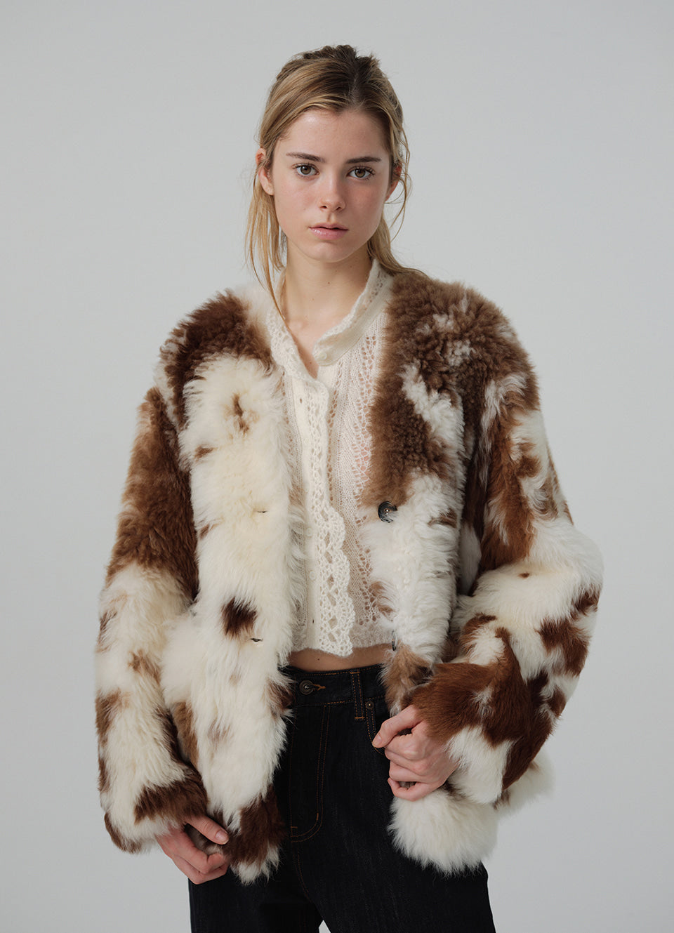 the Barnnet Tove Lambskin Mustang Fur Jacket the Barnnet  DKshop