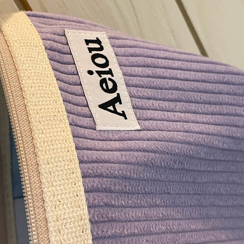 Aeiou Basic Pouch (L size) Purple Cabbage Soup Corduroy Aeiou  DKshop